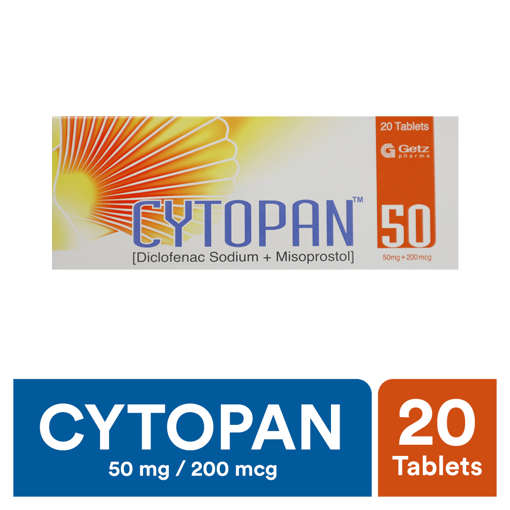 Picture of Cytopan 50mg Tab 10x2s